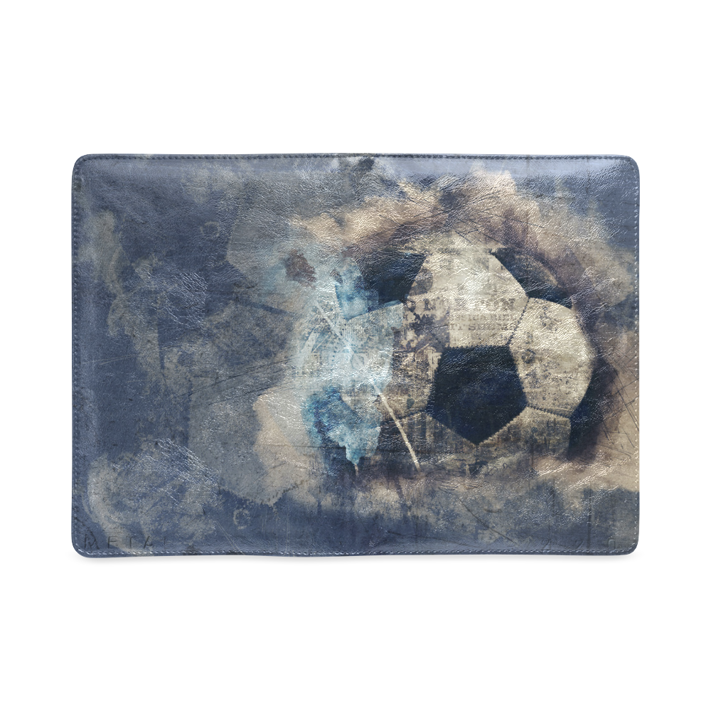 Abstract Blue Grunge Soccer Custom NoteBook A5