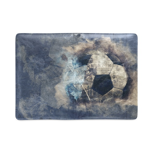 Abstract Blue Grunge Soccer Custom NoteBook A5