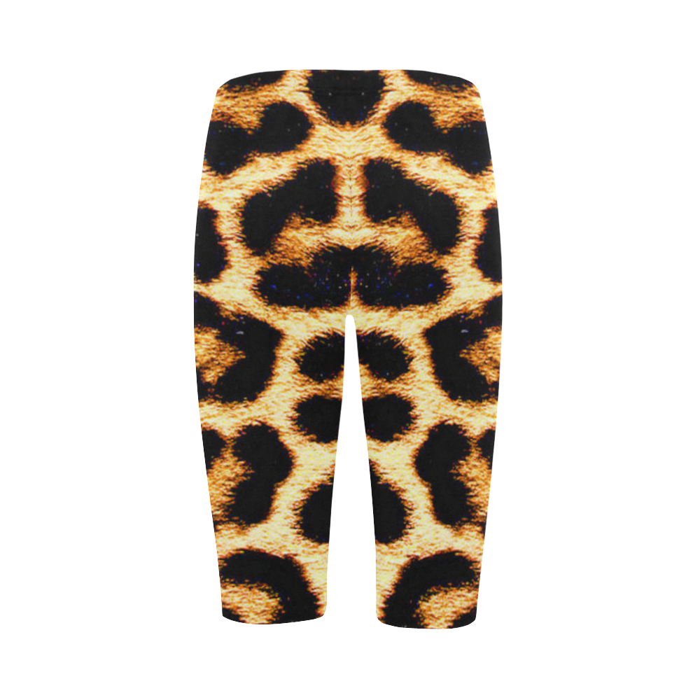 Leopard Skin CROPPED LEGGINGS Hestia Cropped Leggings (Model L03)