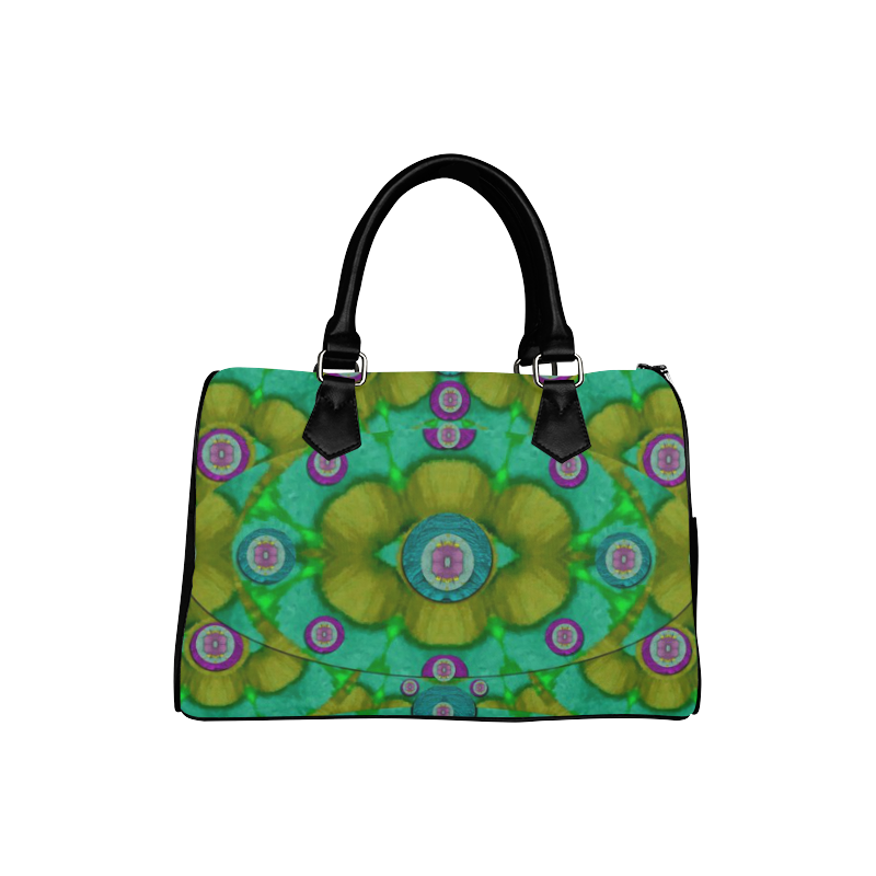 Peace flowers in a Scandinavia mix of acrylpaint Boston Handbag (Model 1621)