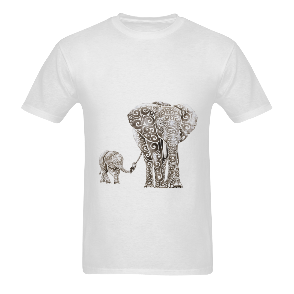 Elephants Men's T-Shirt in USA Size (Two Sides Printing)
