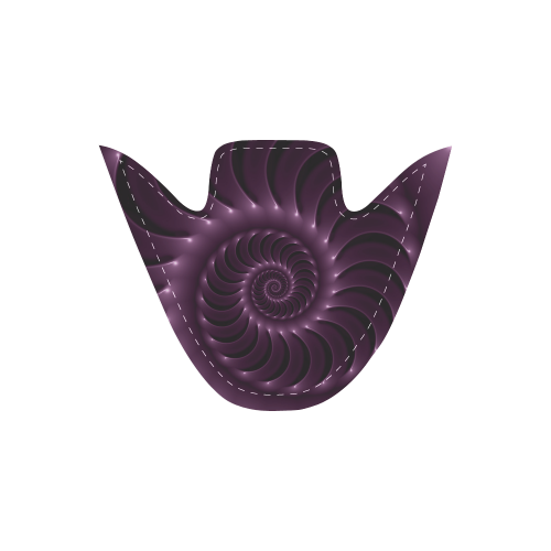 Digital Art Glossy Plum Purple Fractal Spiral Men's Unusual Slip-on Canvas Shoes (Model 019)