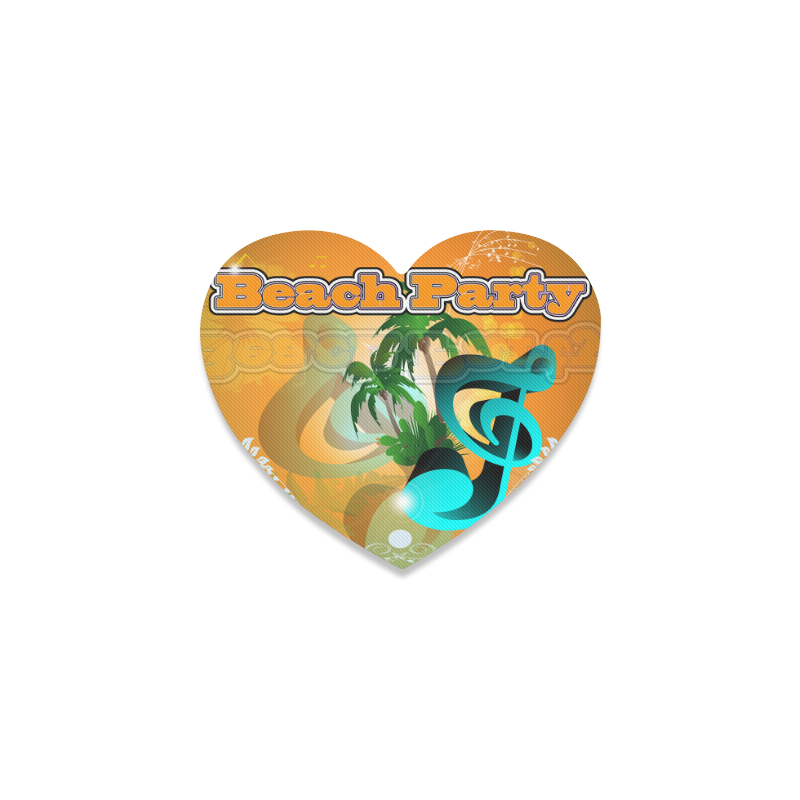 Beach party Heart Coaster