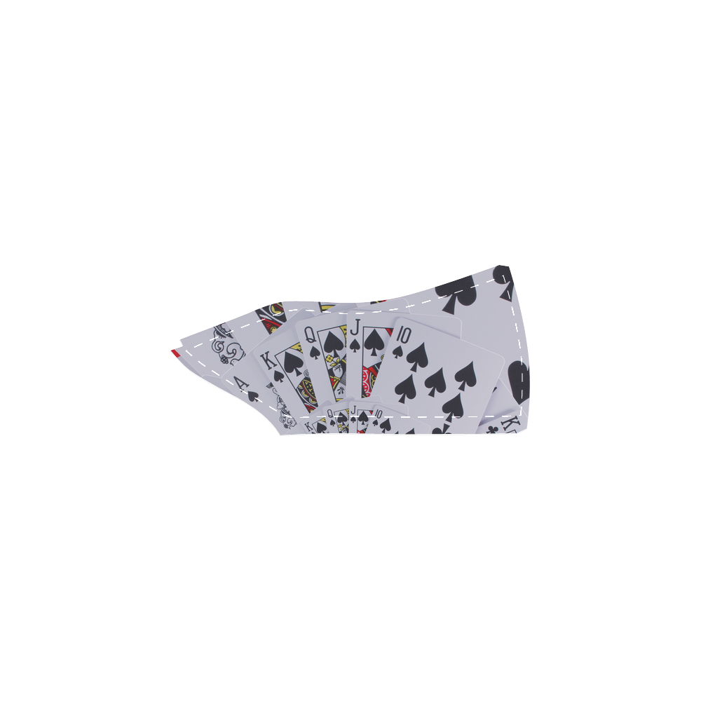 Casino Poker Cards Royal Flush Spiral Droste Men's Slip-on Canvas Shoes (Model 019)