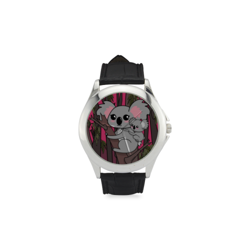 Kawaii koala Women's Classic Leather Strap Watch(Model 203)