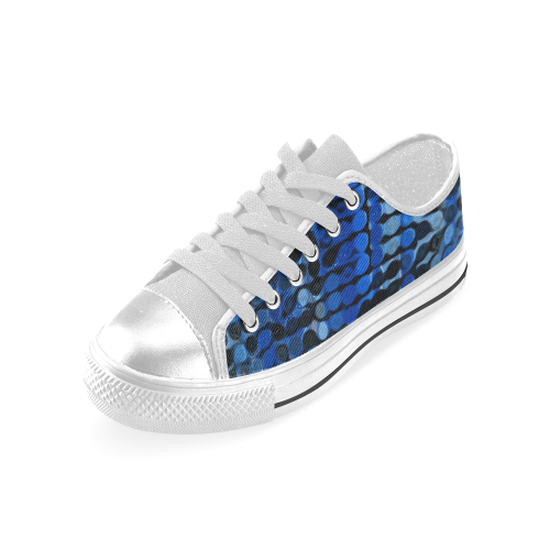 Blue Reflector Women's Classic Canvas Shoes (Model 018)