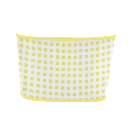 Pale Yellow Gingham Bandeau Top