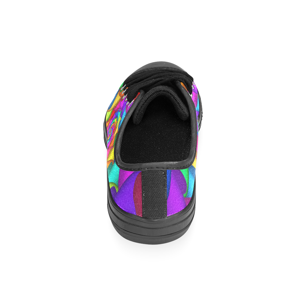 Psychedelic Rainbow Spiral Men's Classic Canvas Shoes (Model 018)