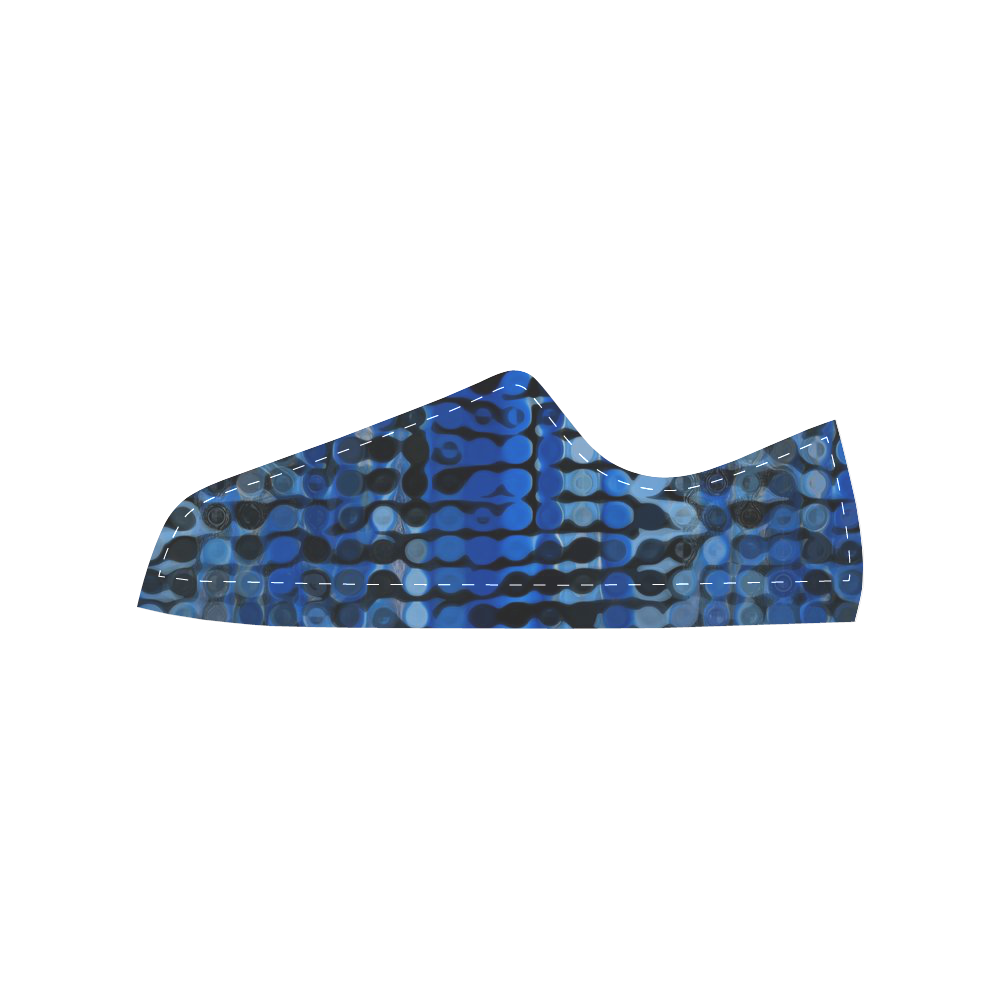 Blue Reflector Women's Classic Canvas Shoes (Model 018)