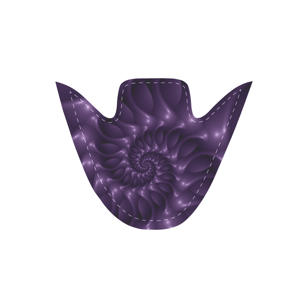 Digital Art Glossy Purple Fractal Spiral Men's Unusual Slip-on Canvas Shoes (Model 019)