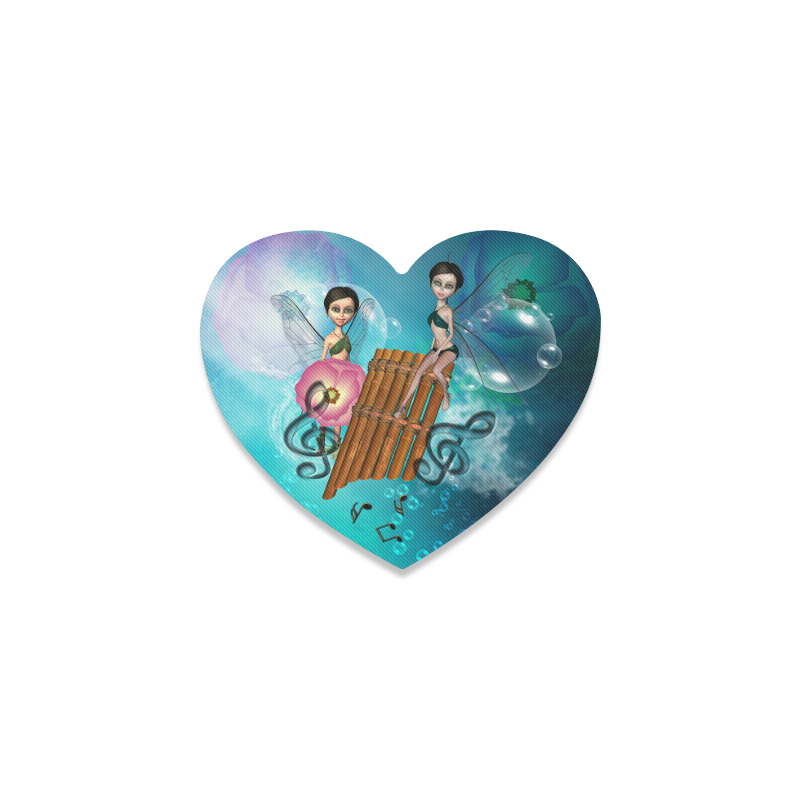 Pan flute Heart Coaster