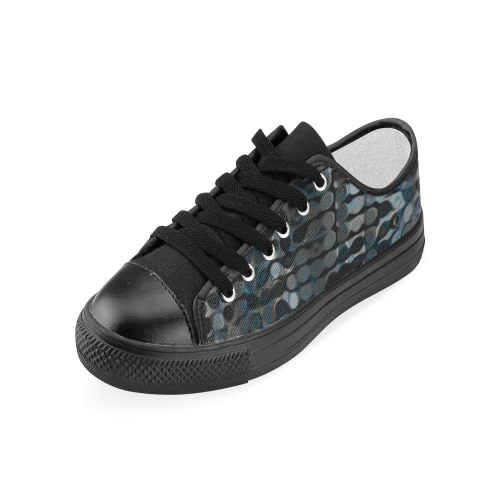 Black Reflector Women's Classic Canvas Shoes (Model 018)