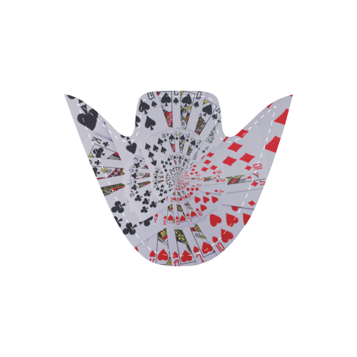 Casino Poker Cards Royal Flush Spiral Droste Women's Unusual Slip-on Canvas Shoes (Model 019)
