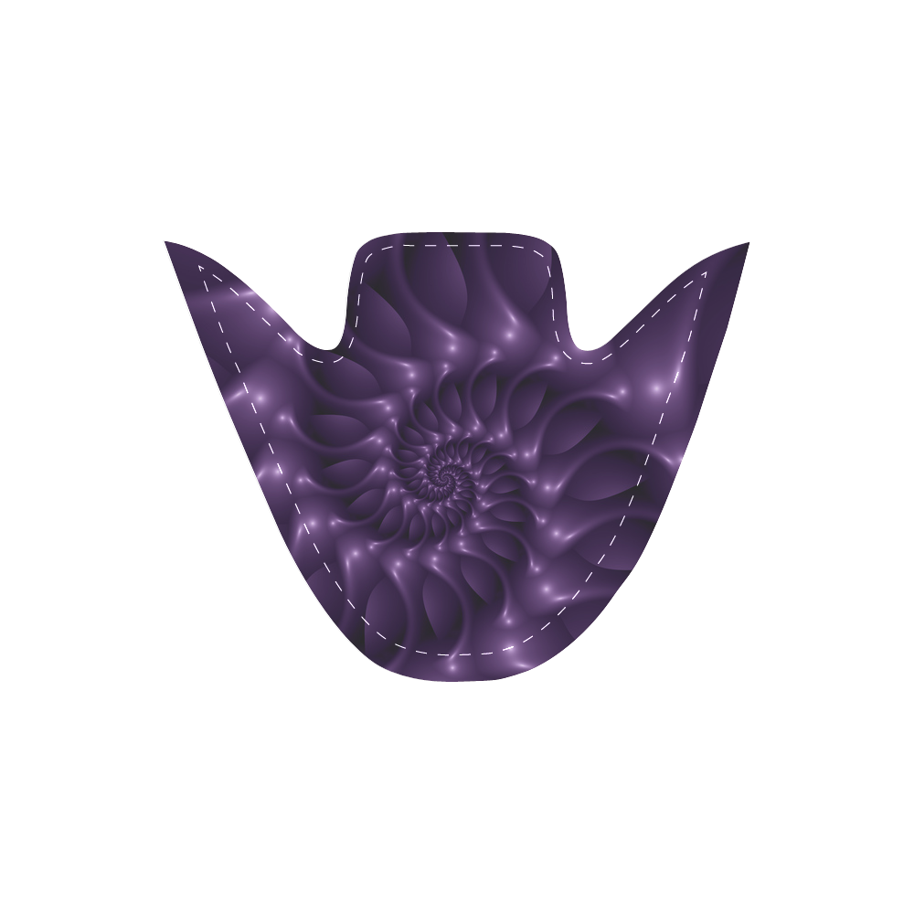 Digital Art Glossy Purple Fractal Spiral Men's Slip-on Canvas Shoes (Model 019)