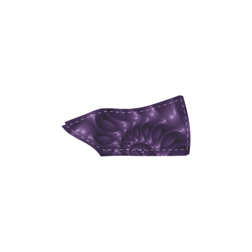 Digital Art Glossy Purple Fractal Spiral Men's Unusual Slip-on Canvas Shoes (Model 019)