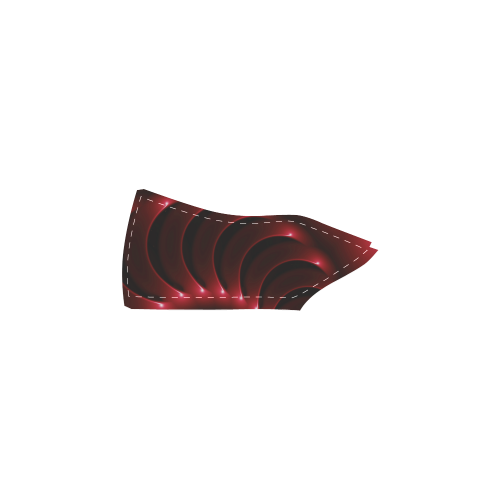 Digital Art Glossy Red Fractal Spiral Men's Slip-on Canvas Shoes (Model 019)