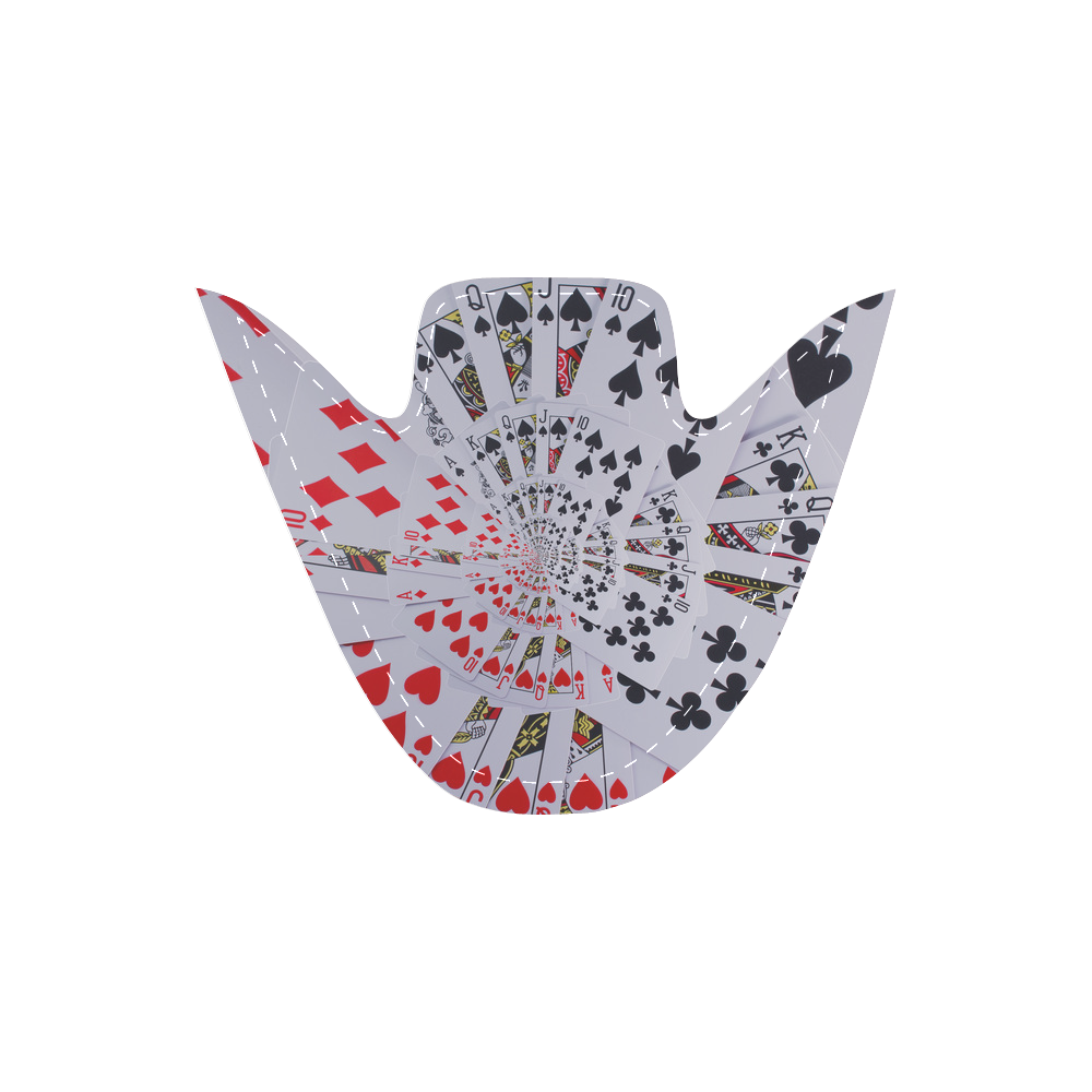 Casino Poker Cards Royal Flush Spiral Droste Men's Unusual Slip-on Canvas Shoes (Model 019)