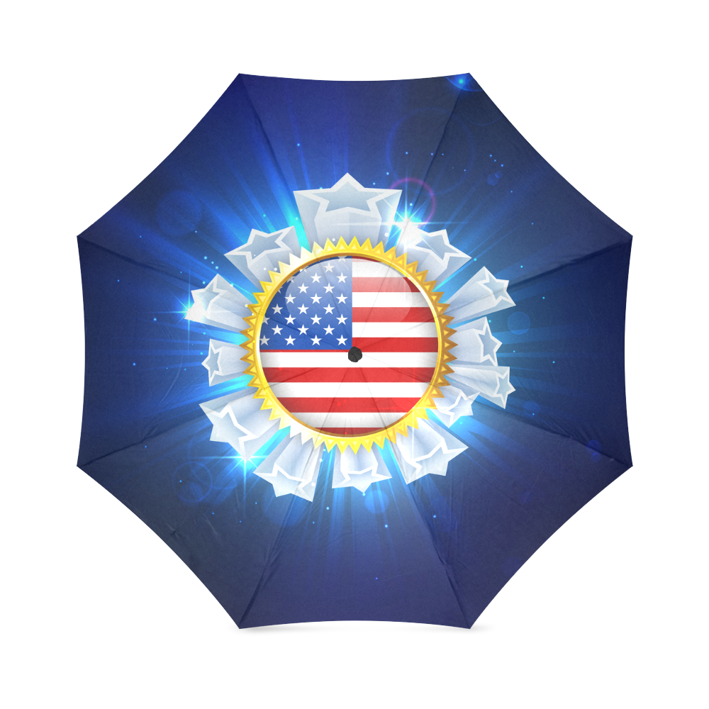 American Flag Badge Foldable Umbrella (Model U01)