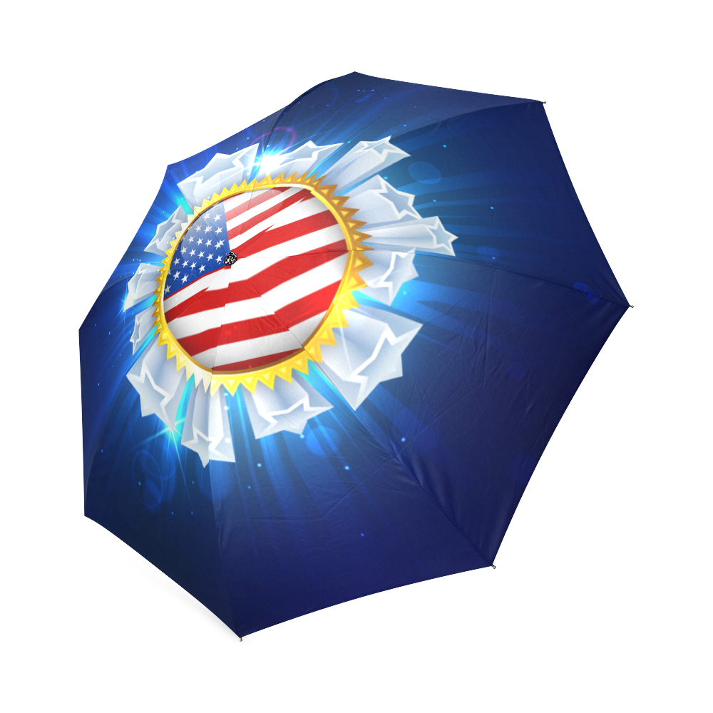 American Flag Badge Foldable Umbrella (Model U01)