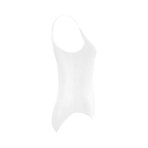 simply white Vest One Piece Swimsuit (Model S04)