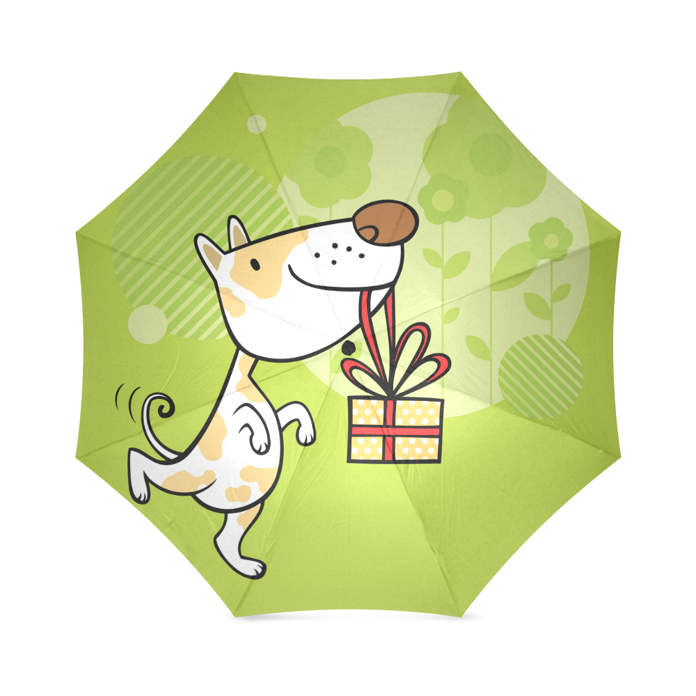 Greeting card with dog character Foldable Umbrella (Model U01)