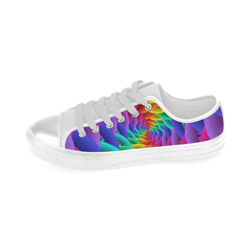 Psychedelic Rainbow Spiral Men's Classic Canvas Shoes (Model 018)