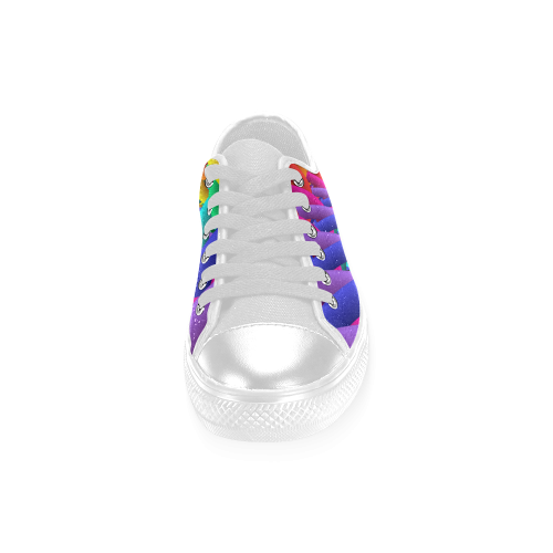 Psychedelic Rainbow Spiral Men's Classic Canvas Shoes (Model 018)