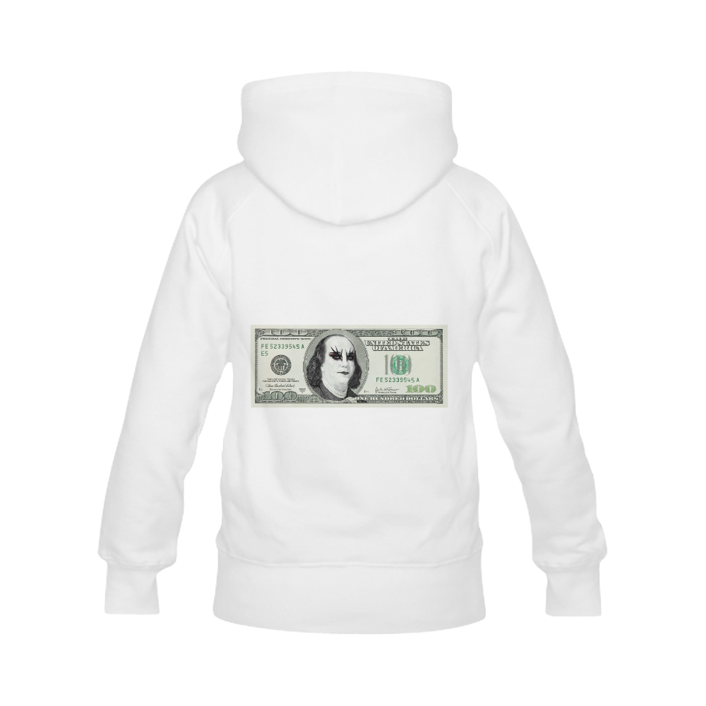 Funny Parody Gothic One Hundred Dollar Banknote Women's Classic Hoodies (Model H07)
