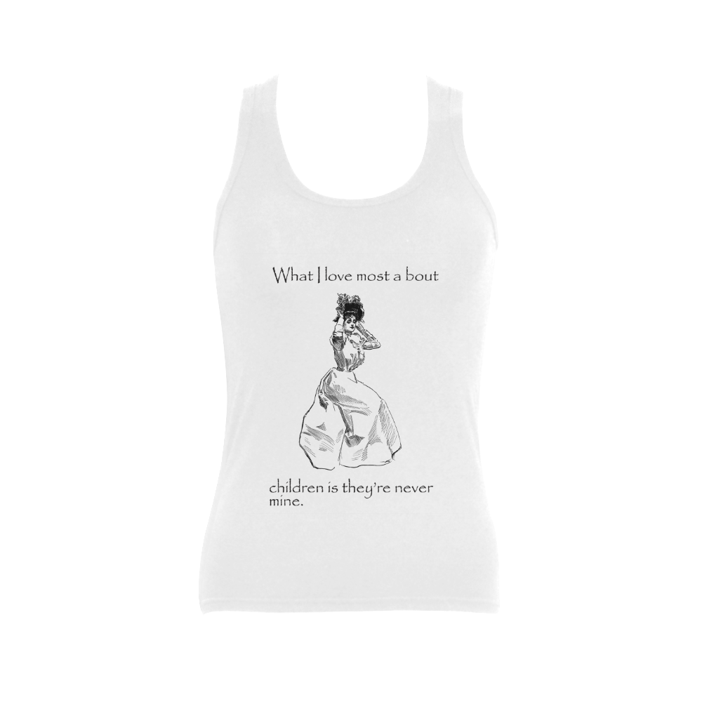 Funny Vintage Sassy Attitude Women's Shoulder-Free Tank Top (Model T35)