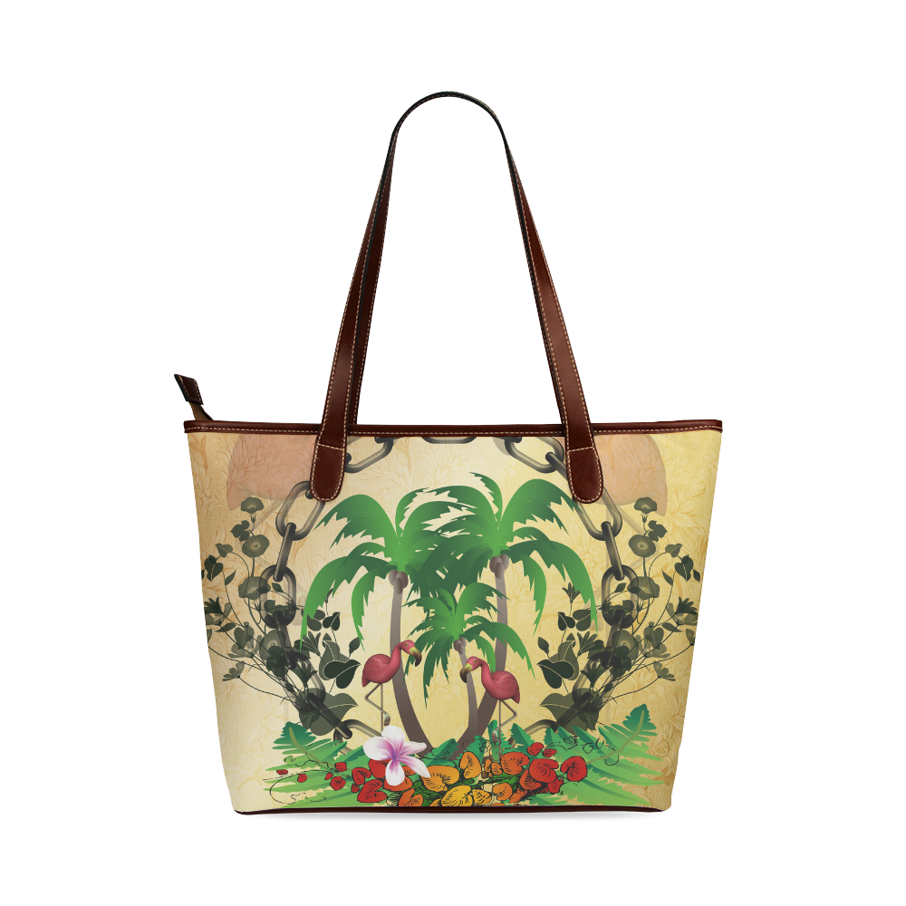 Tropical design Shoulder Tote Bag (Model 1646)