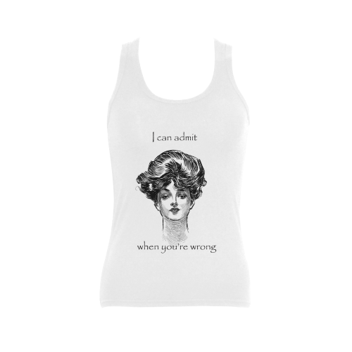 Vintage Sassy Attitude I Can Admit When You're Wrong Women's Shoulder-Free Tank Top (Model T35)