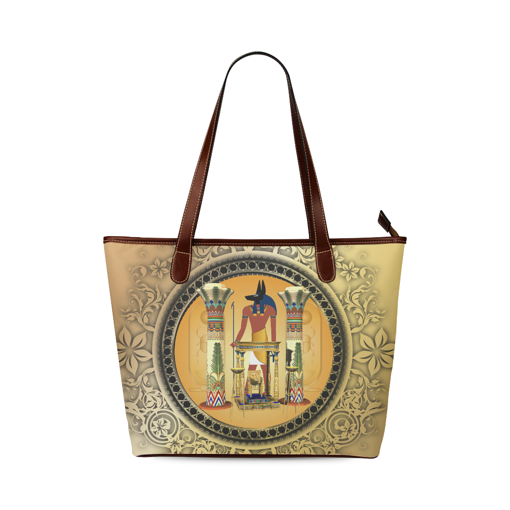 Anubis, golden design Shoulder Tote Bag (Model 1646)