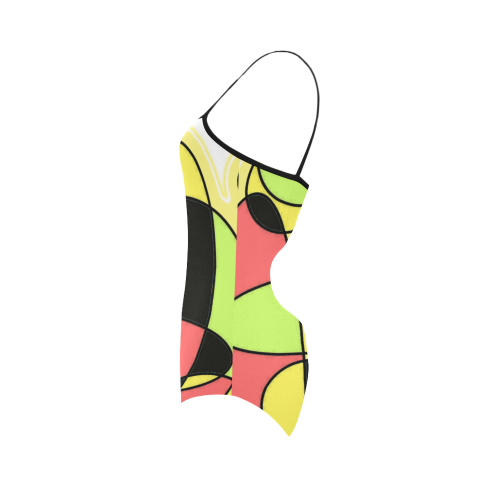 Linked Shapes Strap Swimsuit ( Model S05)