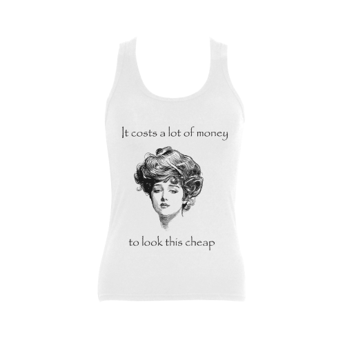 Vintage Sassy Attitude It Costs A Lot Of Money To Look This Cheap Women's Shoulder-Free Tank Top (Model T35)