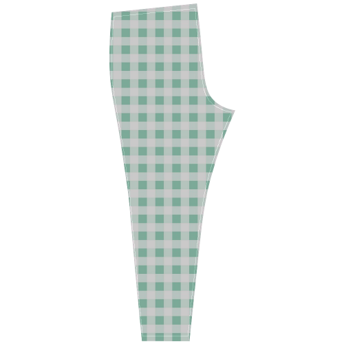 Mint Green Gingham Cassandra Women's Leggings (Model L01)