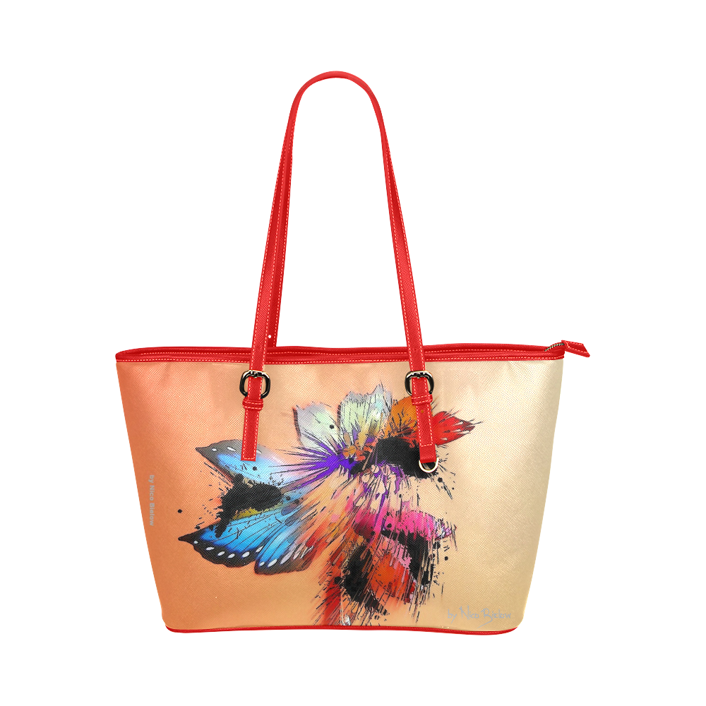 Colors by Nico Bielow Leather Tote Bag/Large (Model 1651)