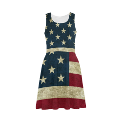 Vintage American Flag Atalanta Sundress (Model D04)