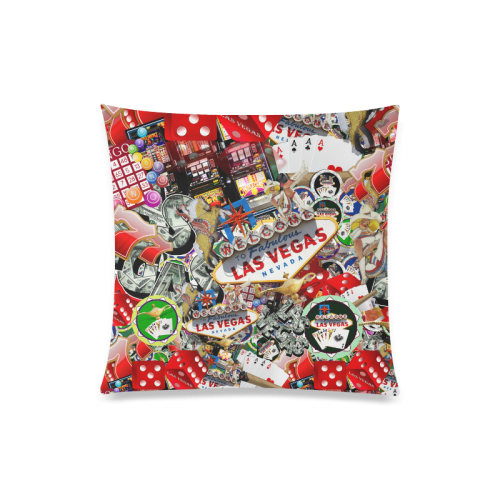 Las Vegas Icons - Gamblers Delight Custom Zippered Pillow Case 20"x20"(Twin Sides)