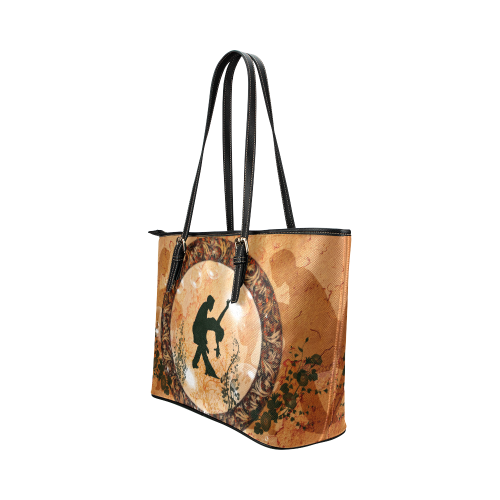 Dancing Leather Tote Bag/Small (Model 1651)