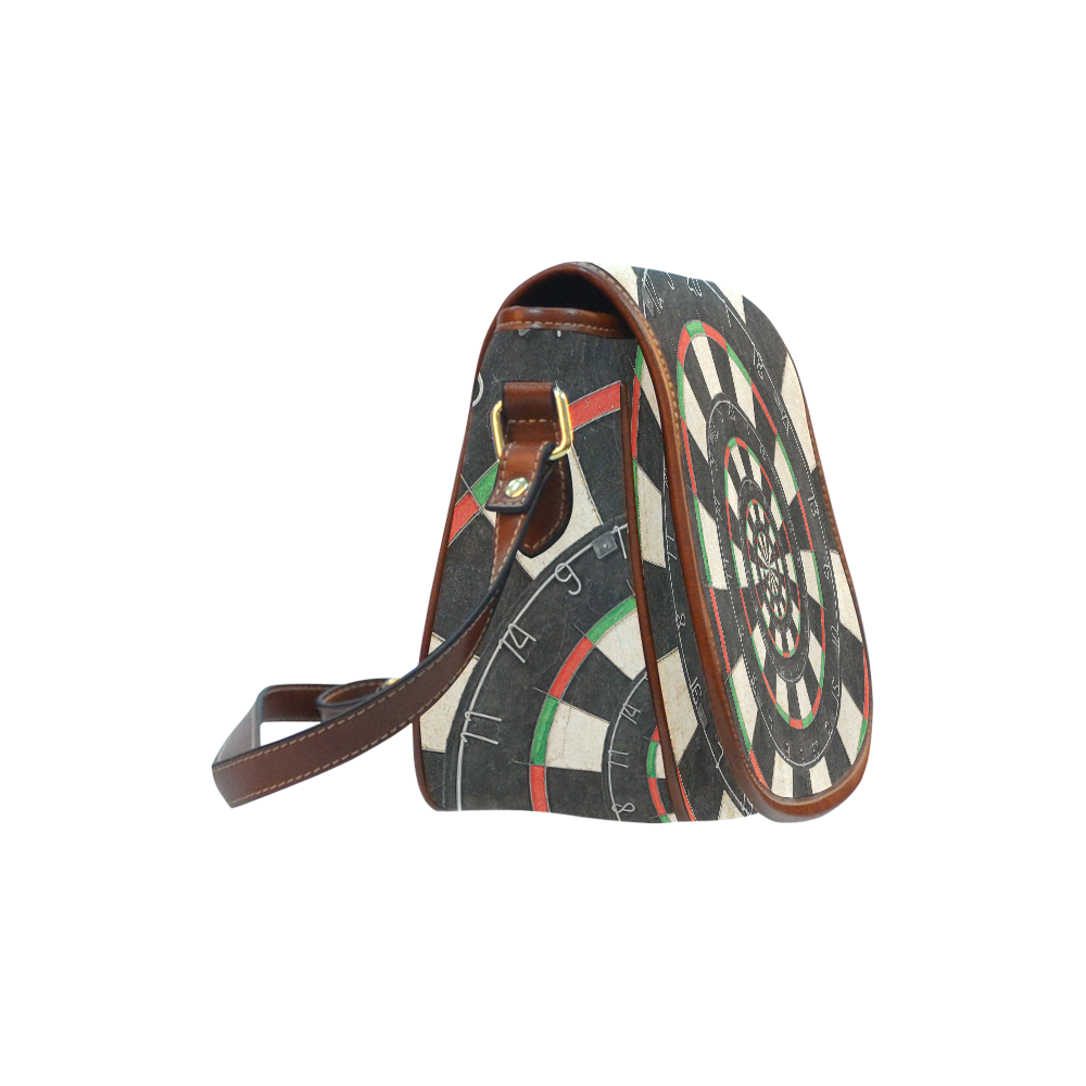 Dart Board Spiral Droste Saddle Bag/Small (Model 1649) Full Customization