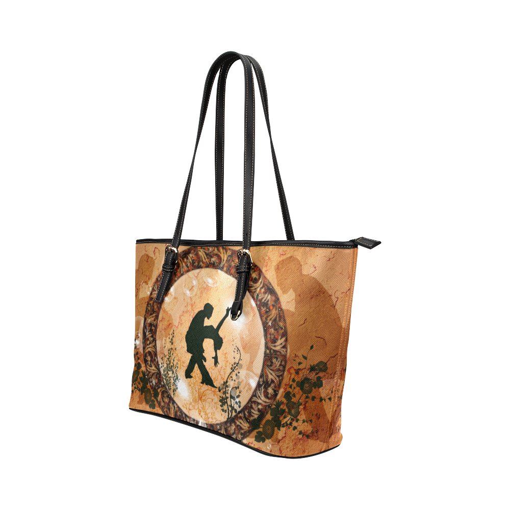 Dancing Leather Tote Bag/Small (Model 1651)