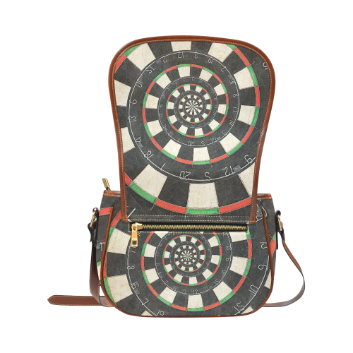 Dart Board Spiral Droste Saddle Bag/Large (Model 1649)