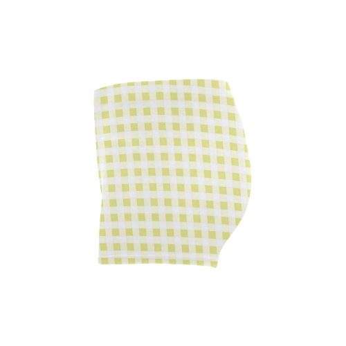 Pale Yellow Gingham Briseis Skinny Shorts (Model L04)
