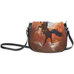 Wonderful horse, water wings and fire Classic Saddle Bag/Large (Model 1648)