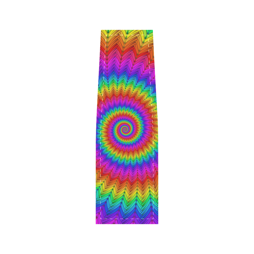 Psychedelic Rainbow Spiral Saddle Bag/Small (Model 1649) Full Customization