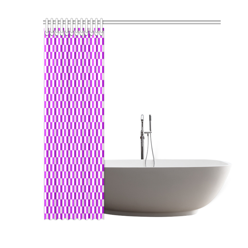 Bright Purple Gingham Shower Curtain 60"x72"