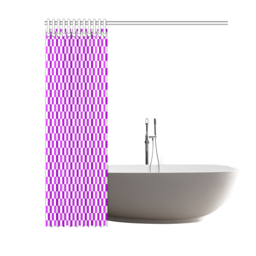 Bright Purple Gingham Shower Curtain 60"x72"