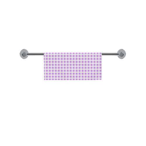 Lavender Gingham Square Towel 13“x13”
