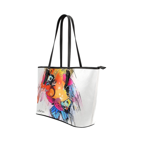 comicstyle by Nico Bielow Leather Tote Bag/Large (Model 1651)