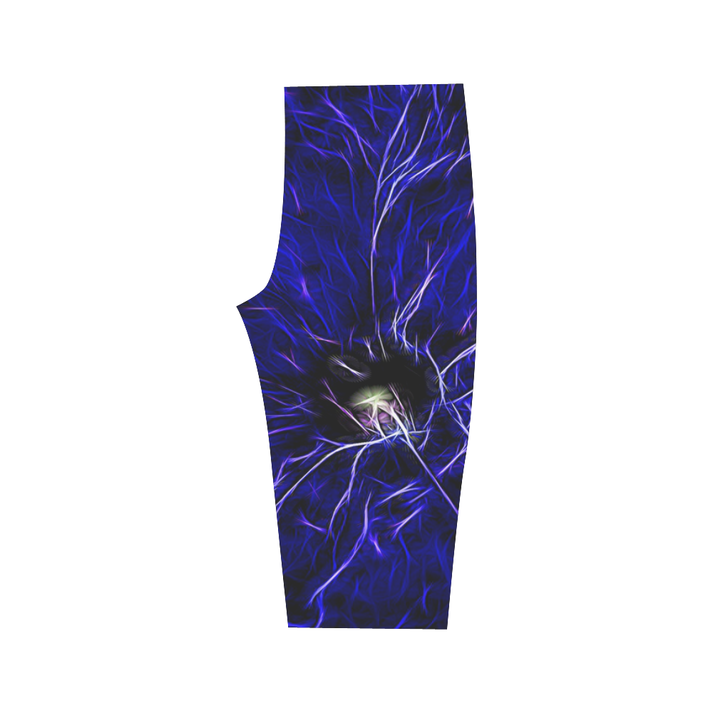 Blue Petunia Topaz Hestia Cropped Leggings (Model L03)